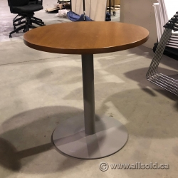 30" Round Office Table with Grey Base